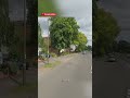 Reckless driver floors it on pavement to avoid traffic