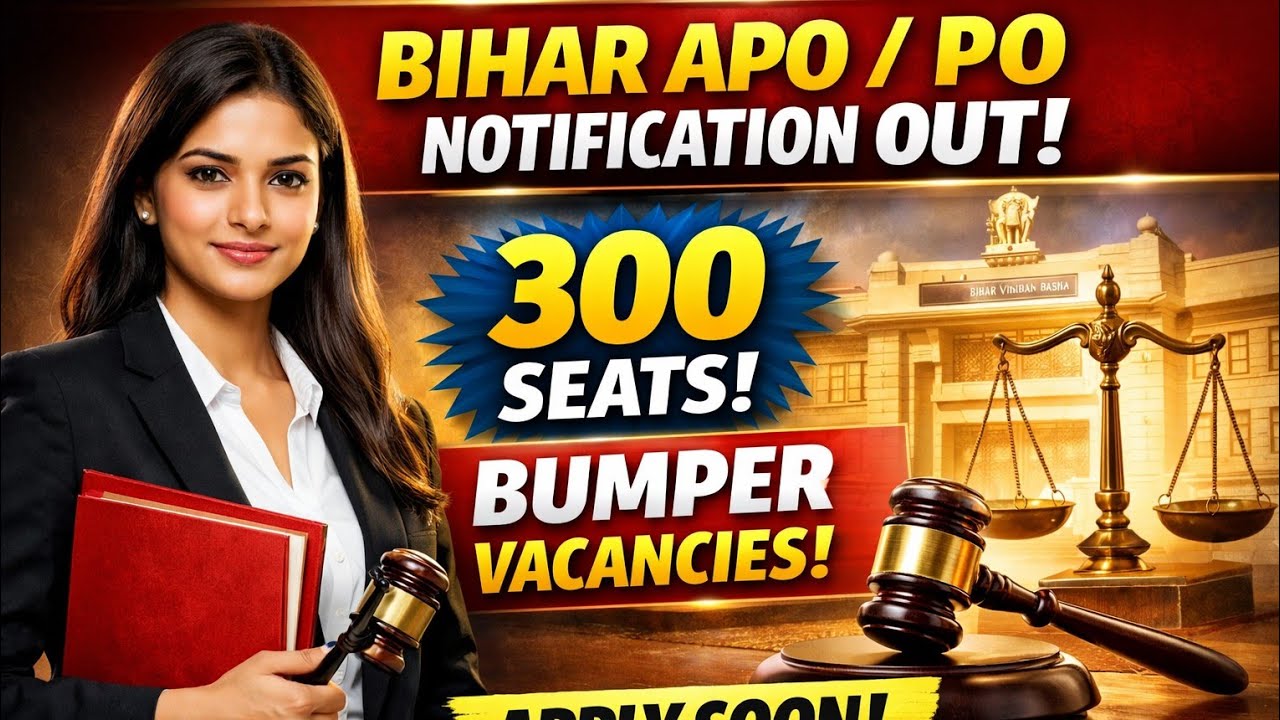 Bihar APO/PO notification out. 300 seats. Apply soon