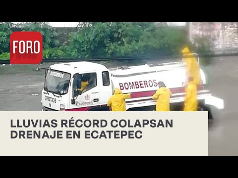 Colapsa drenaje por lluvia récord en Ecatepec - En Una Hora