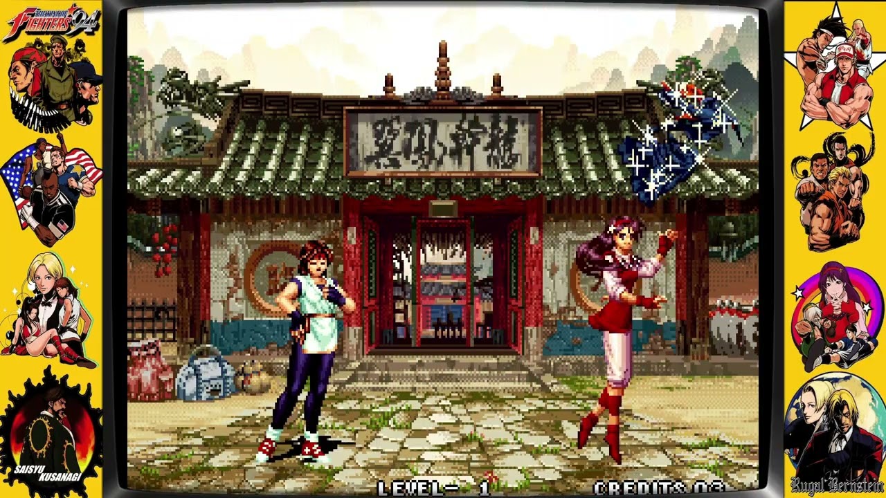 The King of Fighters ’94 – Mai Shiranui 🔥, Yuri Sakazaki 🥋, King 🥊 Full Arcade