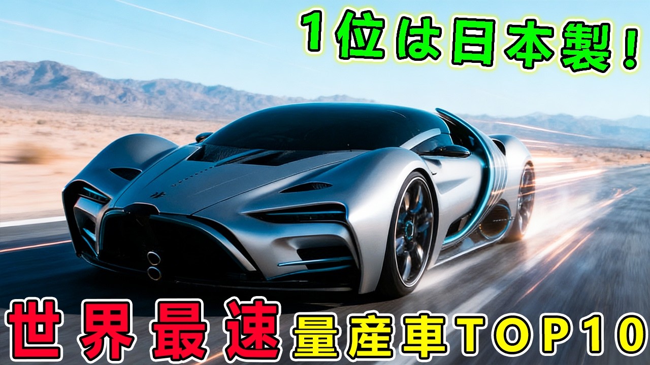 ランボもポルシェも2位止まり…世界最速量産車TOP10、１位はホンダでも、トヨタでもない...