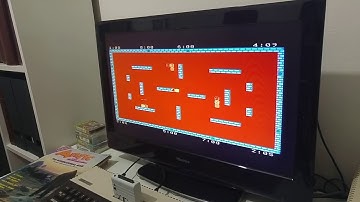 Atari 800 with the MultiJoy interface playing "shoot them all"