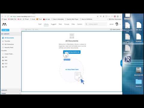 Importing XML, RIS, BibTeX, txt, PDF files into Mendeley Web Library through Drag and Drop
