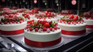 How Christmas Cake Is Made In Factory Christmas Cake Mass Production Cake Factory