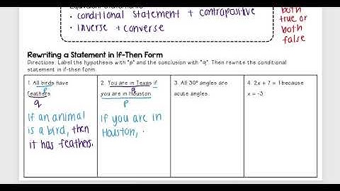 2 1 Rewriting a Statement in If Then Form