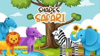 Shapes Safari Rhyme 🎶🦁🦉🐢 | Fun Song for Kids | Learn Shapes with JollyJube 🌟