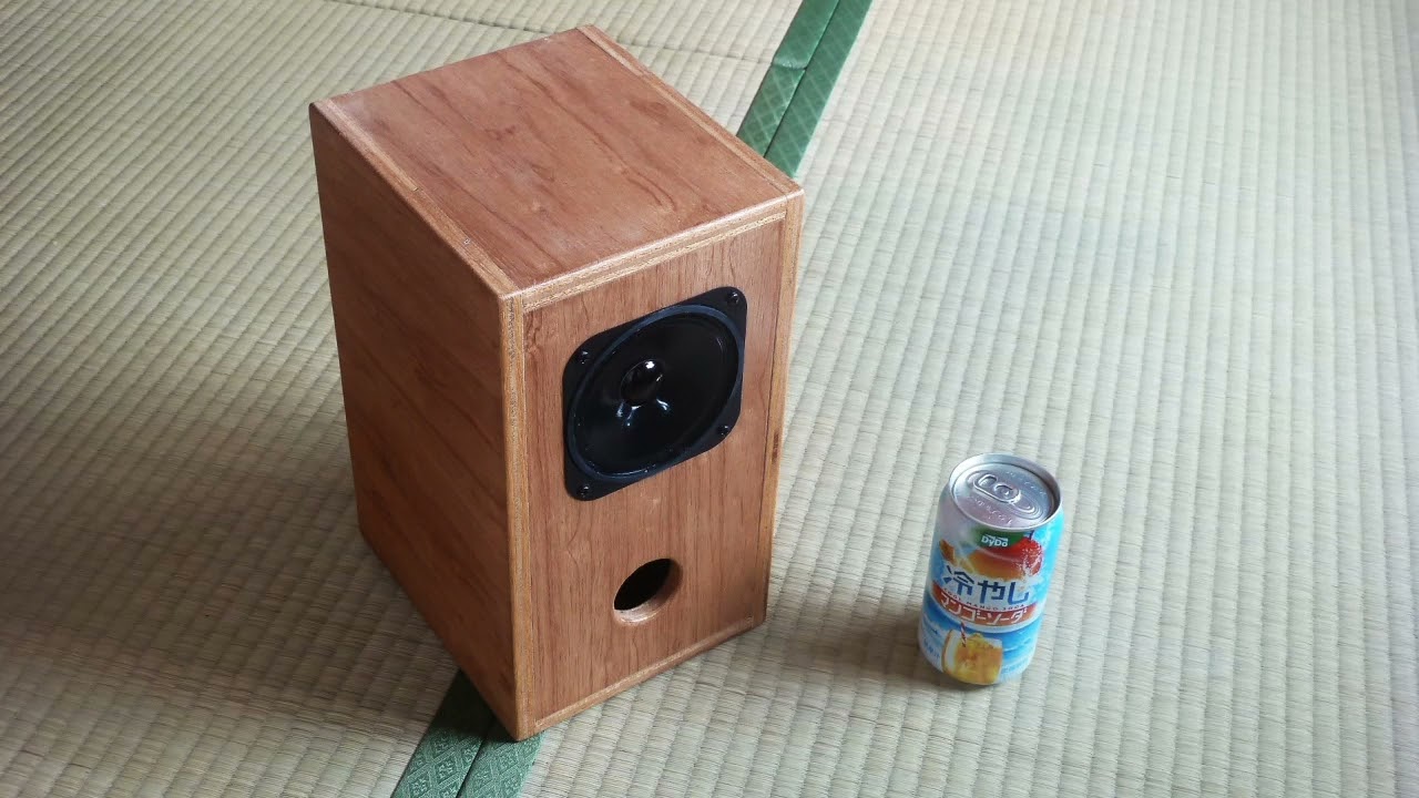 自作バスレフ　 キューブスピーカー　visaton フルレンジ　BG17 自作スピーカー 10センチフルレンジ VISATON FR10 軽量木材で作った