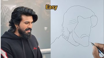 How To Draw A Ram Charan. Movie Ke Hiro ka Chitra Drawing Easy.