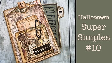Halloween Super Simple #10: QUICK FLIP-THROUGH for a Spooky Black Cat Themed Junk Journal or Folio
