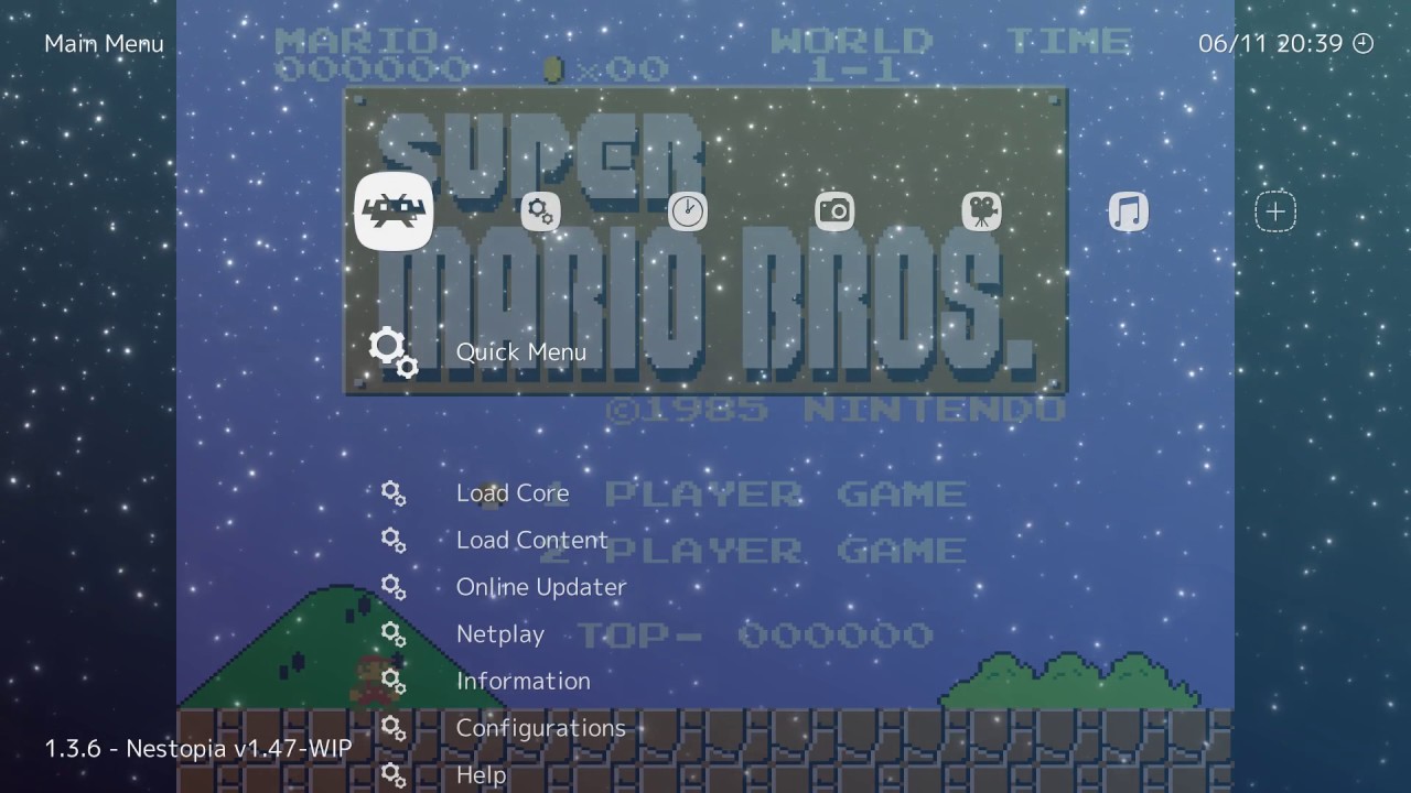 Retroarch menu snow - YouTube