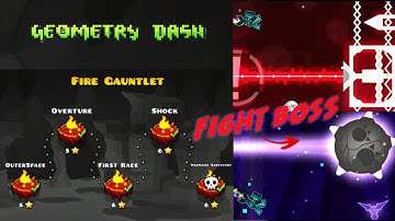 Geometry Dash Complete all level FIRE GAUNTLET