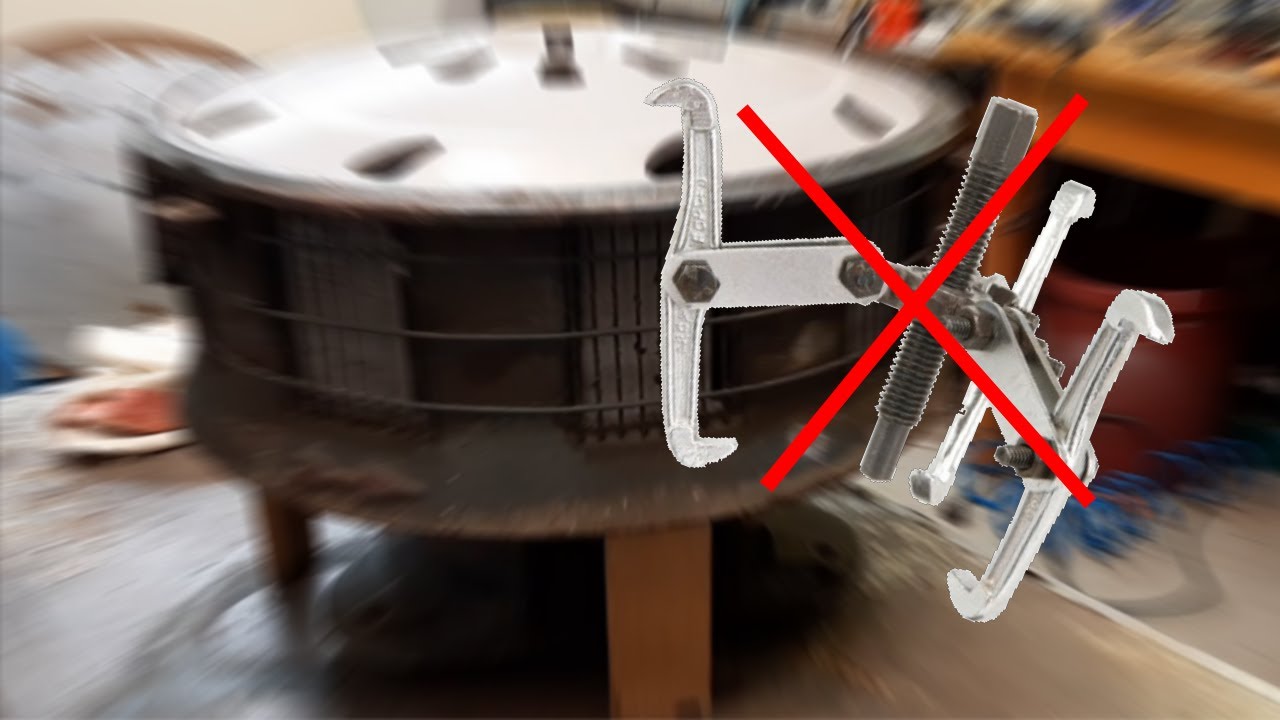 E57 Sirene Rotor abziehen | Old German Air Raid Siren