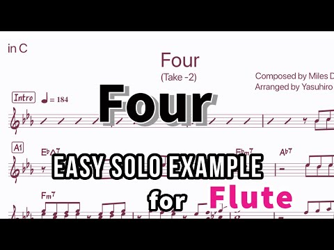 Flute Run Examples Four-Easy solo Example for Flute【楽譜】【フルート向けアドリブ例】 - YouTube