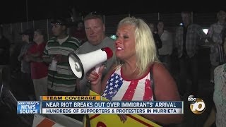 Hundreds rally outside Border Patrol office in Murrieta