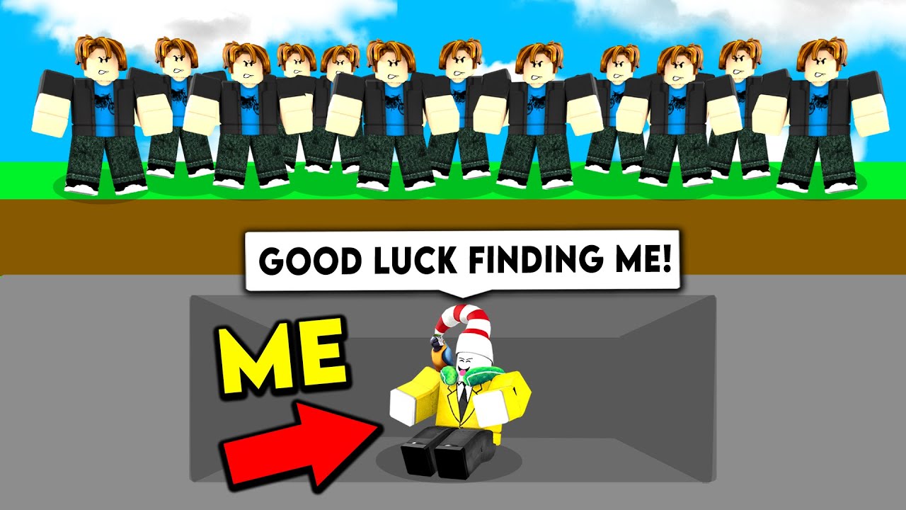I Played Hide & Seek BUT I CHEATED With 100 PLAYERS.. (Roblox Bedwars
