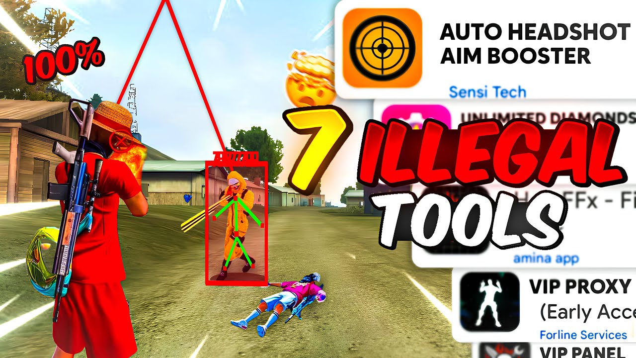 I Tried 7 illegal Tools In Freefire !! Auto Headshot - Unlimited ...