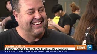 SDCCU recognizes a North County ceramics teacher as a 'Classroom Hero'