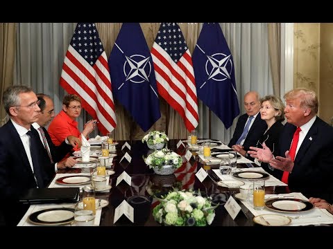 Trump sets combative tone at NATO with attacks on allies