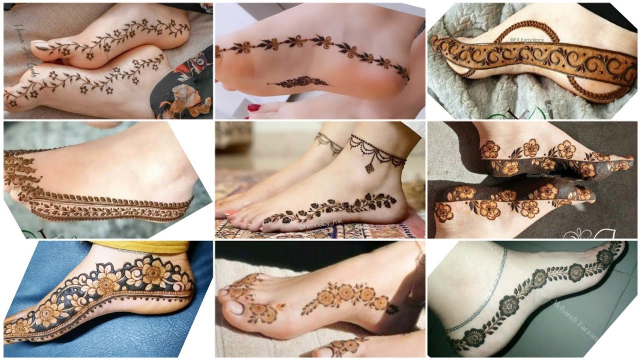 Side feet mehndi design 2023 ||Foot mehndi design | pairon ki Mehandi dijain | feet henna designs