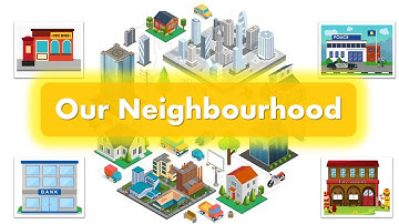 Our Neighbourhood For class 3 , Places of Neighbourhood l Neighbourhood services