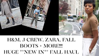 H&M HUGE HAUL, J CREW, ZARA, FALL BOOTS, SHOES + MORE!!!