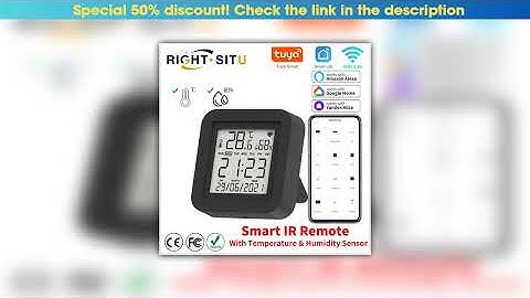 Limited Tuya Smart Universal IR Remote With Temperature Humidity Sensor for Air Conditioner TV AC W