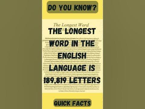 Do you know? Longest word in English Language #shorts #shortsfeed #