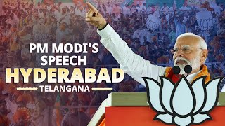 PM Modi addresses a public meeting in Hyderabad, Telangana