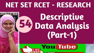 Quantitative Data Analysis - Descriptive Data Analysis (Measures of Central Tendency, Variability ||
