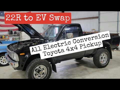 22R to EV Swap: 1981 Toyota Pickup Hilux 4×4 All Electric Conversion with Hyper9 motor Tesla Battery