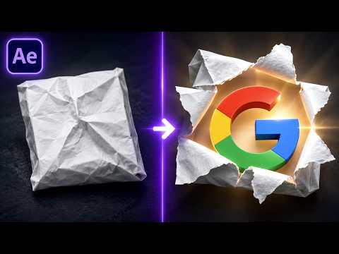 PAPER UNFOLD Effect in After Effects | No Plugins (Beginner Friendly)