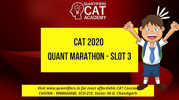 CAT 2020 Slot III Quant Solutions - Algebra Question