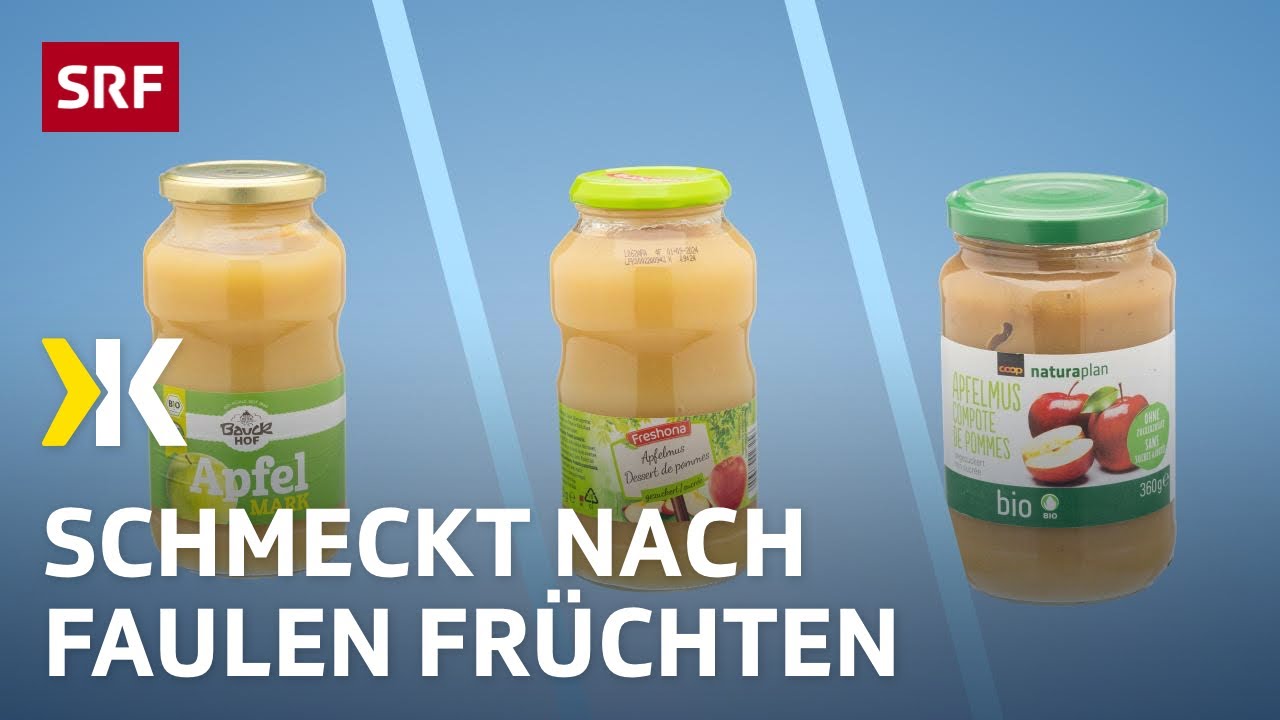 Apfelmus im Test: Gezuckert schneidet im Geschmack besser ab | 2022 | Kassensturz | SRF
