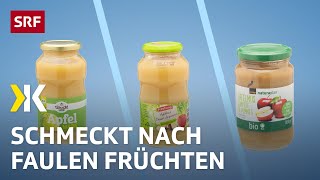 Apfelmus im Test: Gezuckert schneidet im Geschmack besser ab | 2022 | Kassensturz | SRF