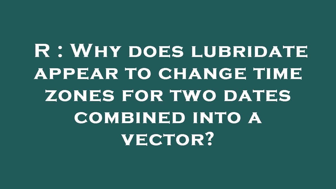 R Why does lubridate appear to change time zones for two dates