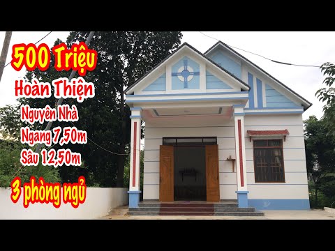 Video 500 Triệu hoàn thiện mẫu nhà cấp 4 mái thái 3 phòng... - youtube