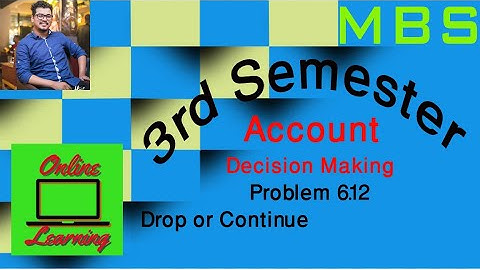 MBS 3rd Sem - Account - Drop or Continue - Problem 6.12