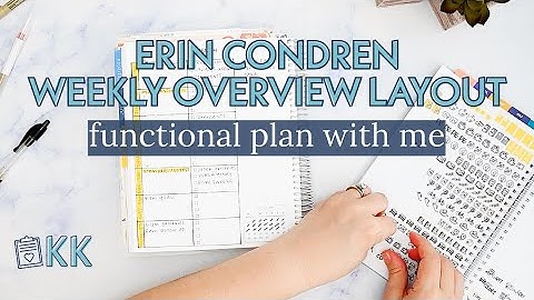 Erin Condren Functional Plan with Me Simple Weekly Overview Hobo Weeks Style Layout DIY Bujo Spread