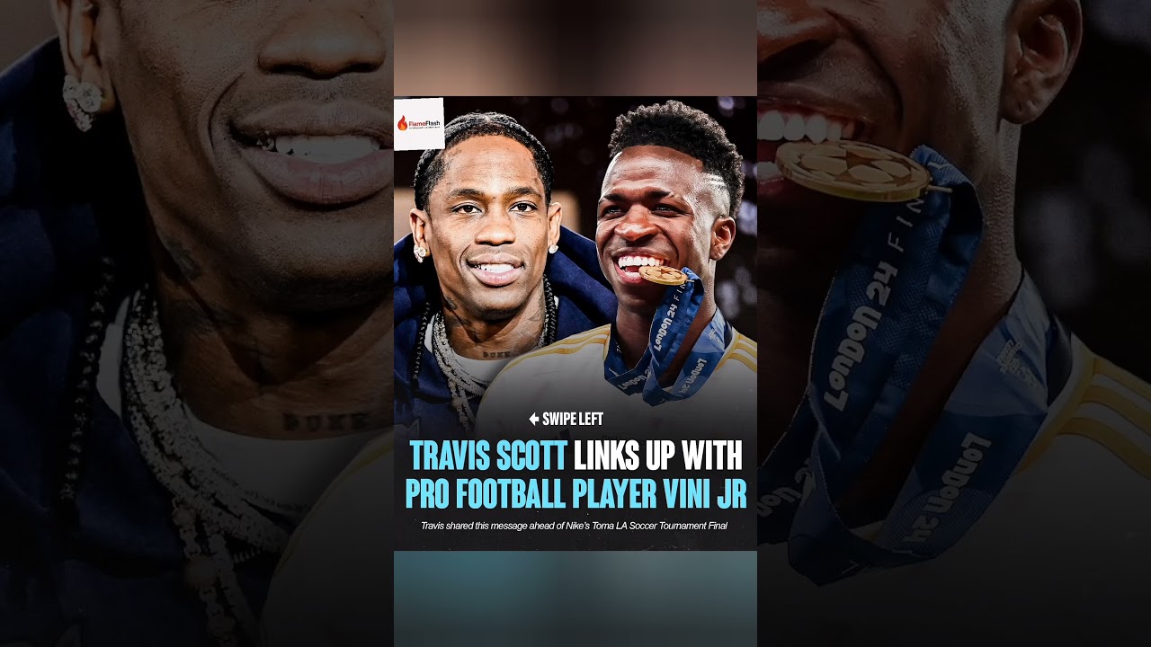 Travis Scott x Viní Jr — when hip-hop meets football royalty! ⚽🎤 
