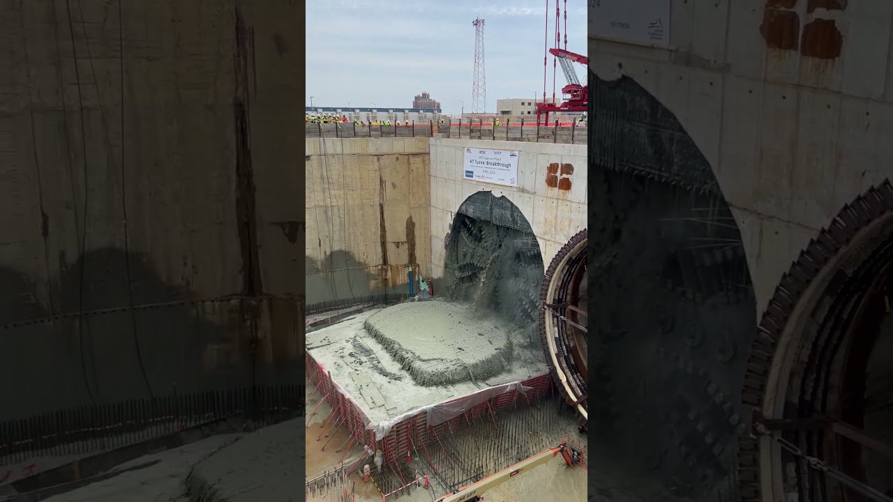 The First Bored Road Tunnel In Virginia S History Breaking Through Headwall