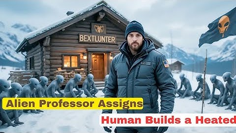 Alien Professor Assigns a No-Tool Shelter Building Task, Human Builds a Heated Log Cabin Overnight