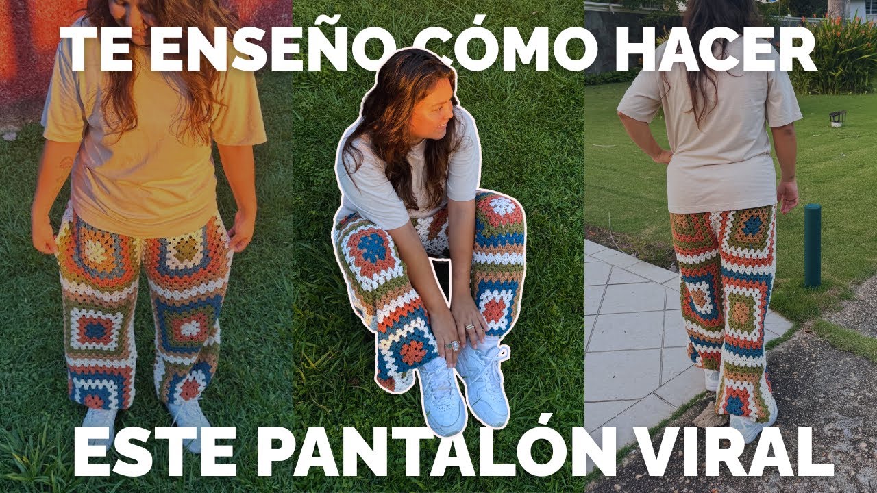 Hice unos pantalones de granny square, te explico cómo hacerlos | Principiante | Tutorial Crochet