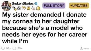 Full [FULL STORY] My sister demanded I donate my cornea to her daughter because she's a model who needs.. Update