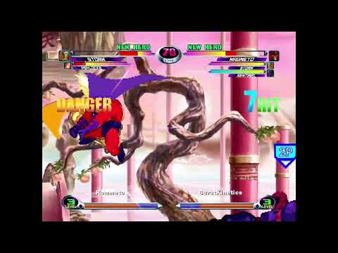 MvC2: Khaos - Magneto + Drones 4F FSD Tag Storm to Corner Push Combo .:11.21.23:.