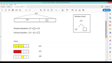Put Together/Take Apart Problem for 1/2 + ? = 2/3