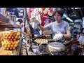 Hong Kong Night Walk in Mong Kok. Markets, Street Food, Musicians, Magicians and More