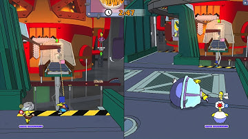 the simpsons game co-op part 1