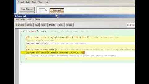 Sample Java class for calculating Simple Interest