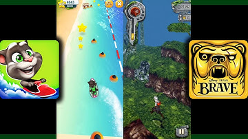 Talking Tom Jetski Vs Temple Run Brave Endless Run