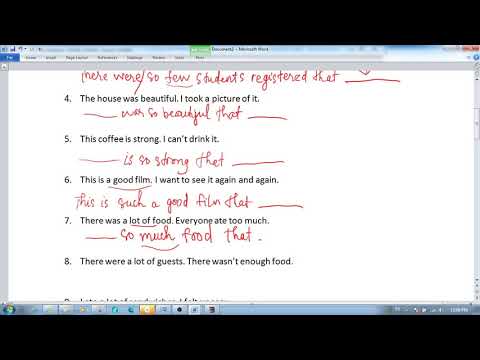 Video Bài tập SO ... THAT và SUCH ... THAT - youtube